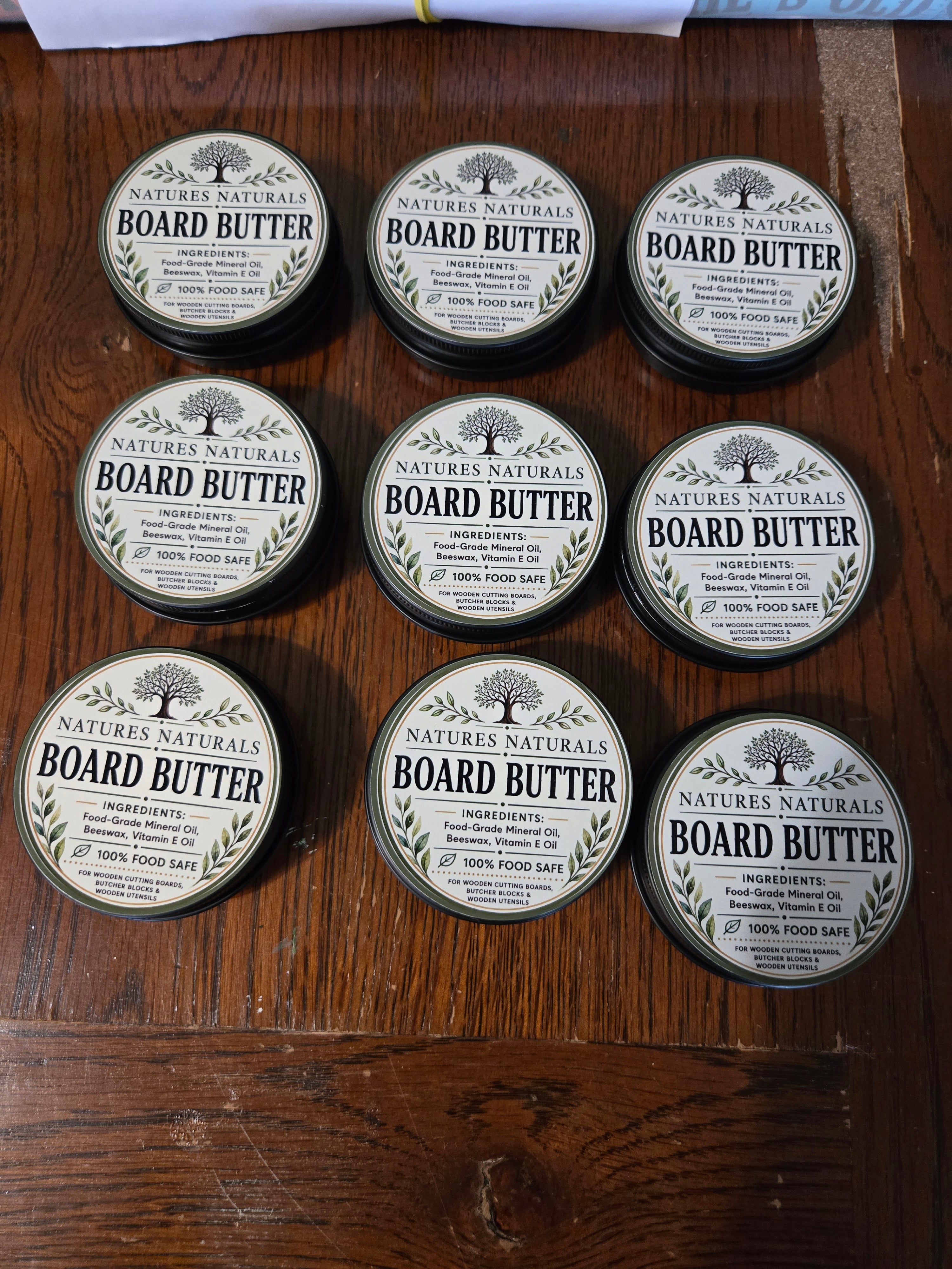 Natures Naturals Board Butter 2oz. Tin