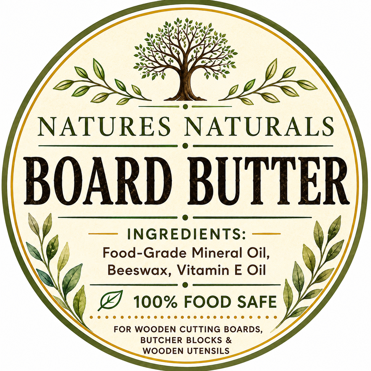Natures Naturals Board Butter 2oz. Tin